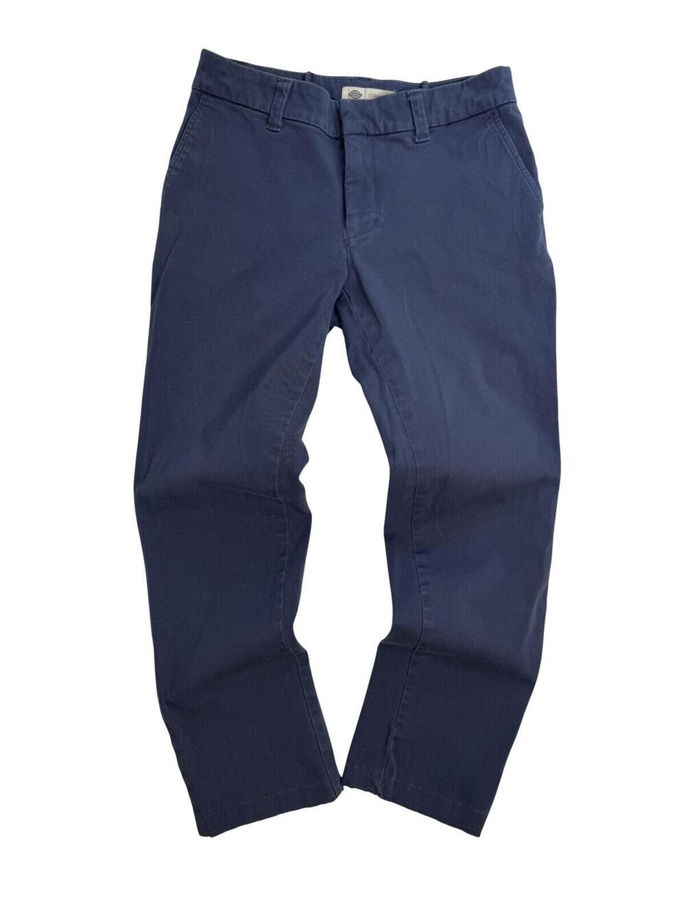 Dickies Navy Stretch Chino Pants Size 2R Straight Leg Workwear Preppy